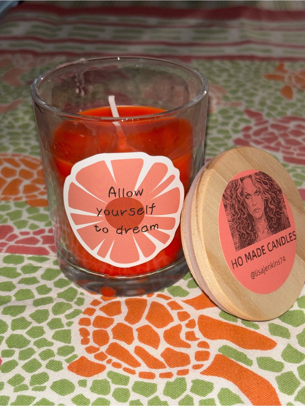 Ho Made Bahama Mama Scented Glass Candle - 'Allow Yourself to Dream'